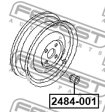 2485B-001 FEBEST Шпилька колеса (фото 1)
