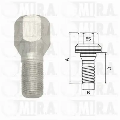 29/1670 MI.R.A. Болт для крепления колеса (фото 1)