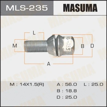 MLS-235 MASUMA Болт для крепления колеса (фото 1)