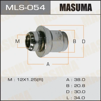 MLS-054 MASUMA Гайка крепления колеса (фото 1)