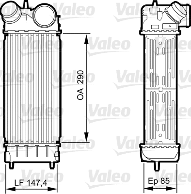 818241 VALEO Интеркулер (фото 1)