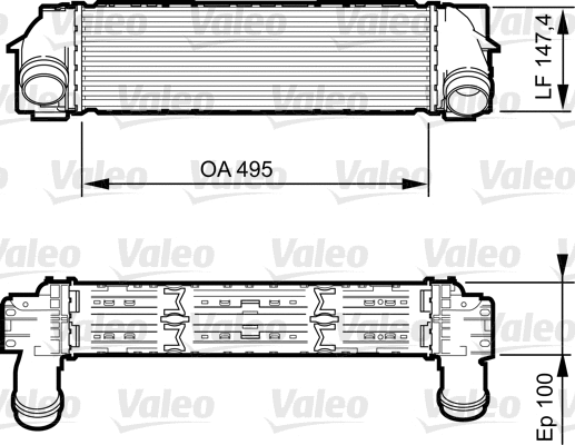 818253 VALEO Интеркулер (фото 1)