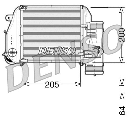 DIT02024 DENSO Интеркулер (фото 1)