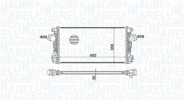 351319204570 MAGNETI MARELLI Интеркулер (фото 1)