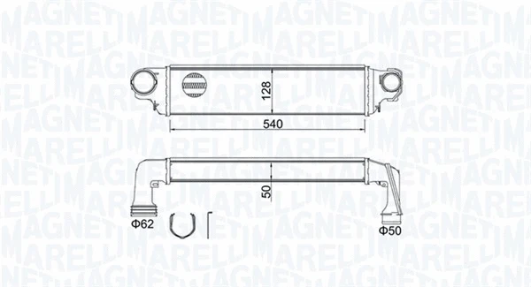 351319204590 MAGNETI MARELLI Интеркулер (фото 1)