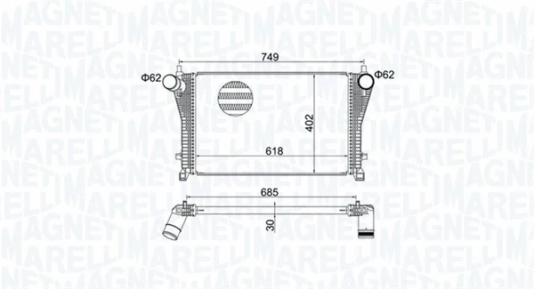 351319205370 MAGNETI MARELLI Интеркулер (фото 1)