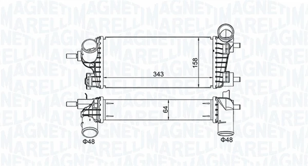 351319205550 MAGNETI MARELLI Интеркулер (фото 1)