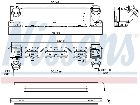 96552 NISSENS Интеркулер (фото 7)