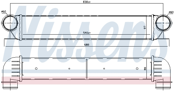 96726 NISSENS Интеркулер (фото 5)