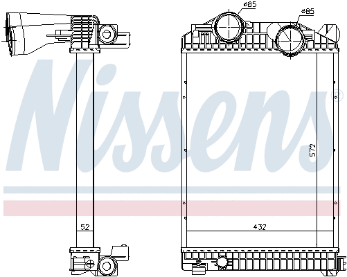 96969 NISSENS Интеркулер (фото 1)