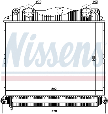 97034 NISSENS Интеркулер (фото 1)
