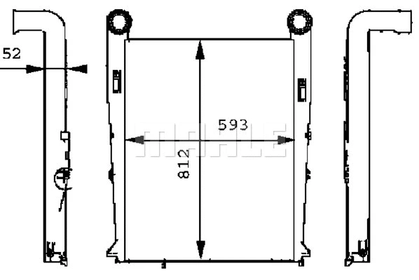 CI 102 000P KNECHT/MAHLE Интеркулер (фото 1)