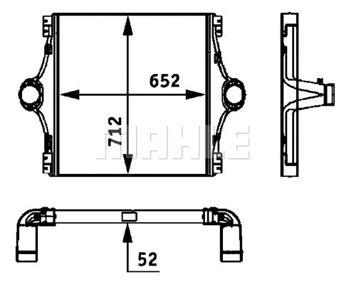 CI 105 000P KNECHT/MAHLE Интеркулер (фото 1)