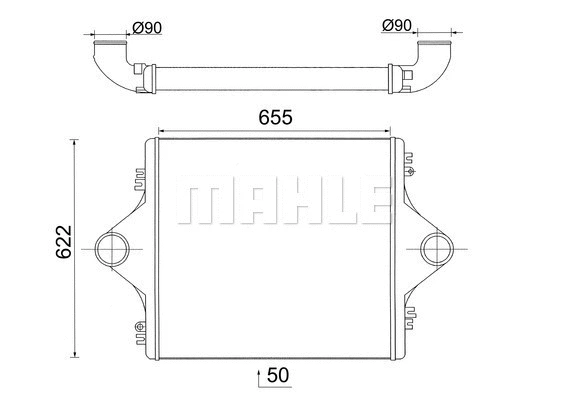 CI 108 000S KNECHT/MAHLE Интеркулер (фото 1)