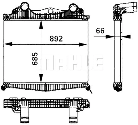 CI 109 000P KNECHT/MAHLE Интеркулер (фото 1)