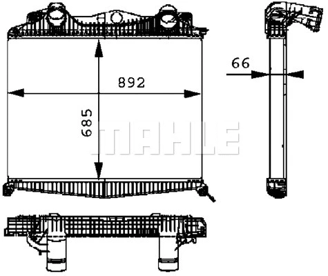 CI 110 000P KNECHT/MAHLE Интеркулер (фото 1)