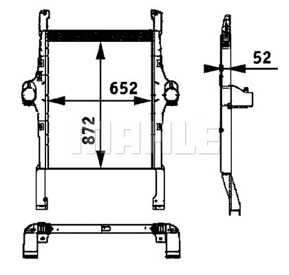 CI 113 000P KNECHT/MAHLE Интеркулер (фото 1)