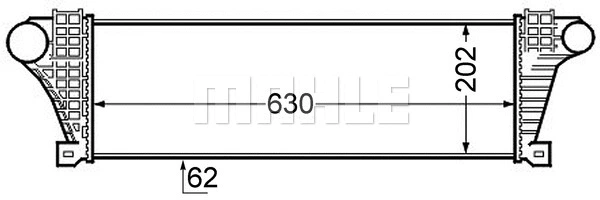 CI 132 000S KNECHT/MAHLE Интеркулер (фото 2)