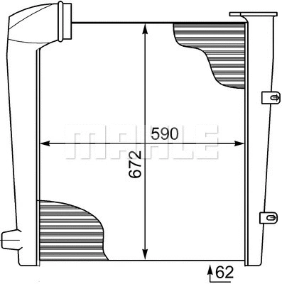 CI 135 000P KNECHT/MAHLE Интеркулер (фото 1)