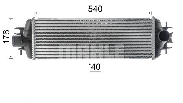 CI 14 000P KNECHT/MAHLE Интеркулер (фото 5)