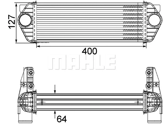 CI 168 000P KNECHT/MAHLE Интеркулер (фото 1)