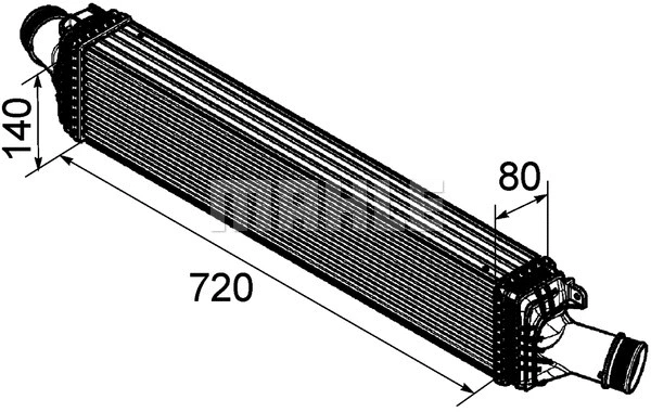 CI 169 000P KNECHT/MAHLE Интеркулер (фото 1)