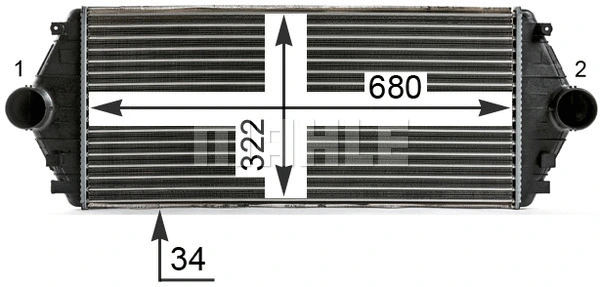 CI 17 000P KNECHT/MAHLE Интеркулер (фото 5)