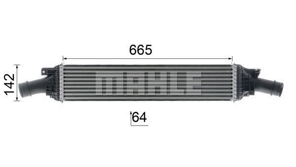 CI 170 000P KNECHT/MAHLE Интеркулер (фото 7)