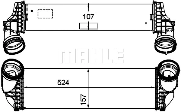 CI 175 000P KNECHT/MAHLE Интеркулер (фото 1)