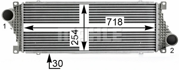 CI 18 000S KNECHT/MAHLE Интеркулер (фото 5)