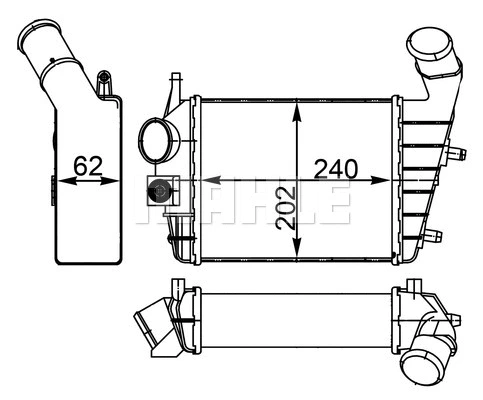 CI 195 000S KNECHT/MAHLE Интеркулер (фото 1)