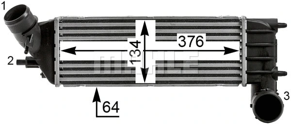 CI 23 000P KNECHT/MAHLE Интеркулер (фото 4)