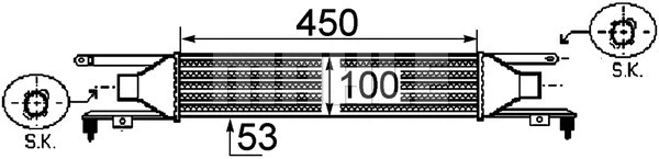CI 250 000P KNECHT/MAHLE Интеркулер (фото 1)