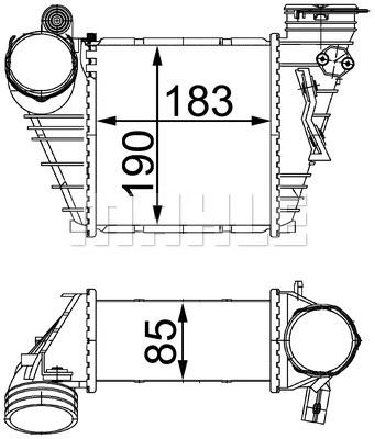 CI 299 000S KNECHT/MAHLE Интеркулер (фото 1)