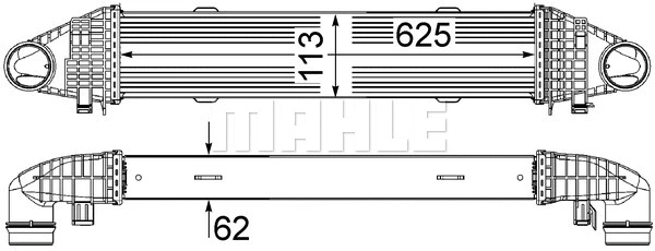 CI 356 000P KNECHT/MAHLE Интеркулер (фото 1)