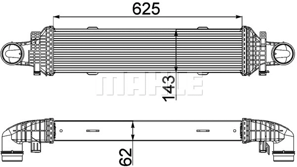 CI 357 000P KNECHT/MAHLE Интеркулер (фото 1)