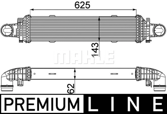 CI 357 000P KNECHT/MAHLE Интеркулер (фото 2)