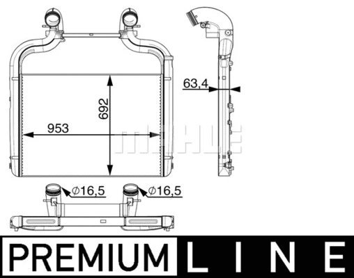 CI 36 000P KNECHT/MAHLE Интеркулер (фото 2)