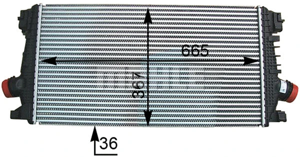 CI 364 000P KNECHT/MAHLE Интеркулер (фото 2)