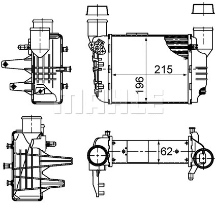 CI 381 000S KNECHT/MAHLE Интеркулер (фото 1)