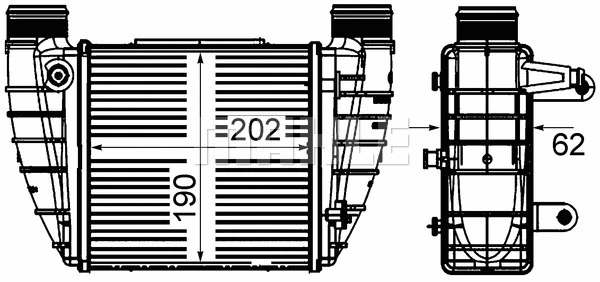 CI 421 000S KNECHT/MAHLE Интеркулер (фото 1)