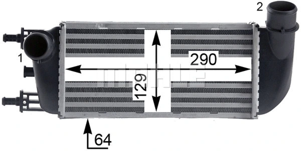 CI 436 000P KNECHT/MAHLE Интеркулер (фото 4)