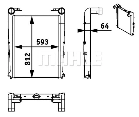 CI 44 000P KNECHT/MAHLE Интеркулер (фото 2)