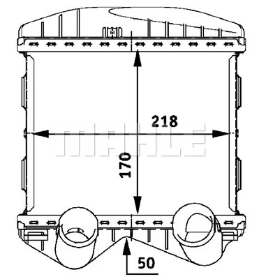 CI 46 000P KNECHT/MAHLE Интеркулер (фото 1)