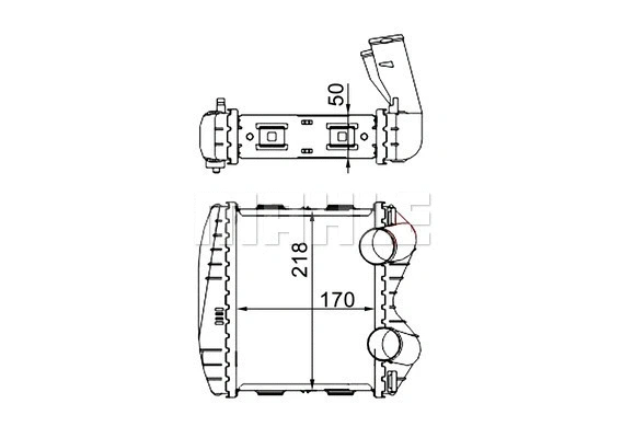 CI 46 000S KNECHT/MAHLE Интеркулер (фото 1)