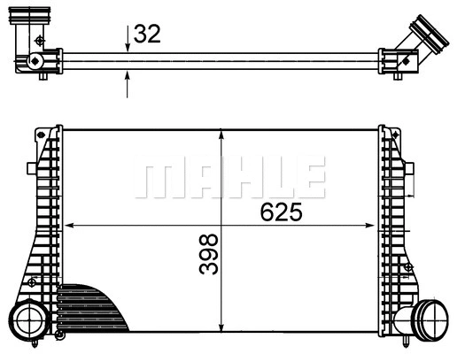 CI 482 000S KNECHT/MAHLE Интеркулер (фото 1)