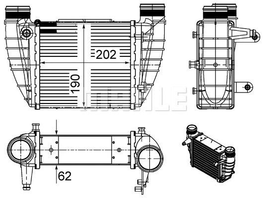 CI 486 000S KNECHT/MAHLE Интеркулер (фото 1)