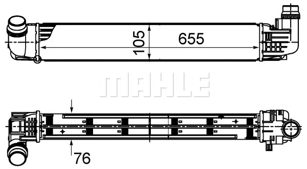 CI 496 000S KNECHT/MAHLE Интеркулер (фото 1)