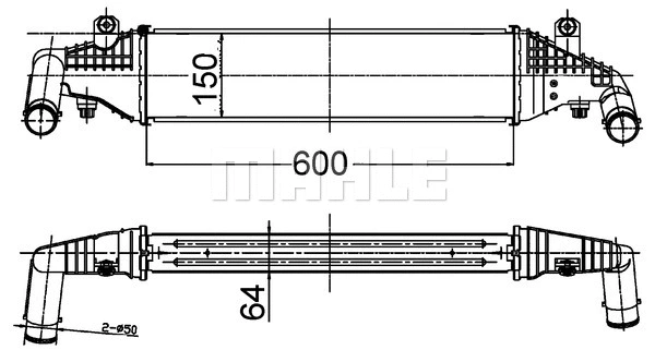 CI 504 000S KNECHT/MAHLE Интеркулер (фото 1)