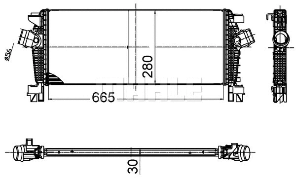 CI 509 000S KNECHT/MAHLE Интеркулер (фото 1)